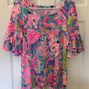 SOLD Lilly Pulitzer lula top, gumbo limbo